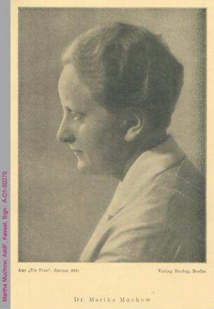 Porträt von Martha Muchow