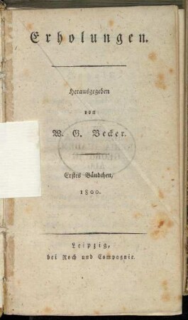 1800: Erholungen
