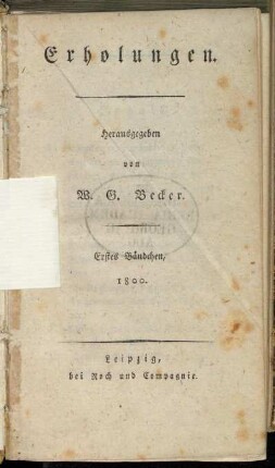 1800: Erholungen
