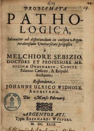 Problemata Pathologica