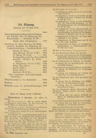 24. Sitzung, Dienstag den 27. Mai 1919