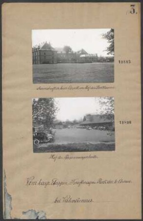 Mannschaften beim Appell im Hof der Parkkaserne