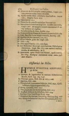 282-298, Historici in Folio.