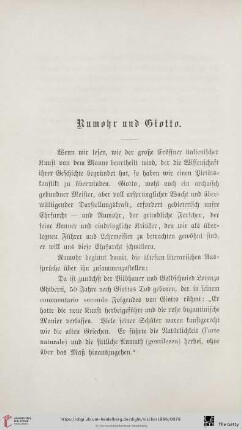 Rumohr und Giotto