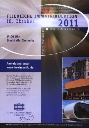 Feierliche Immatrikulation