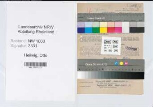 Entnazifizierung Otto Hellwig, geb. 28.09.1890 (Postobermeister)