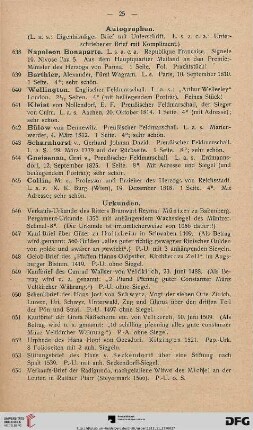 Autographen (Nr. 638-645)