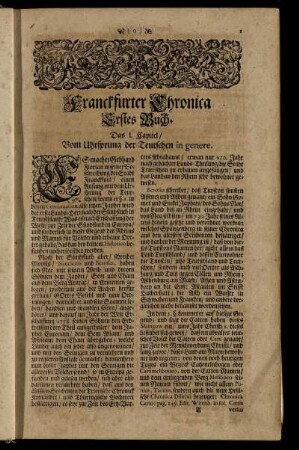 Franckfurter Chronica Erstes Buch