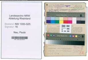 Entnazifizierung Paula Nau , geb. 10.08.1893 (Einkaeuferin)