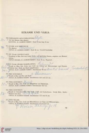 Keramik und Varia (Nr. 370-384)
