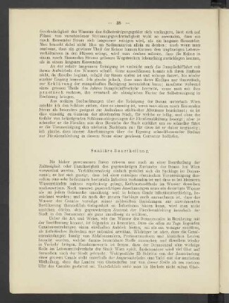 Sanitäre Beurtheilung