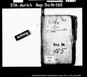 Kuratel über die Witwe Le Bruin, geb. Bluhm