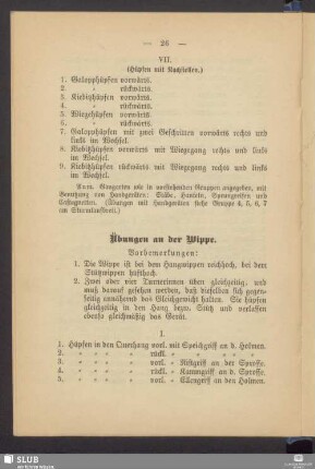 Übungen an der Wippe