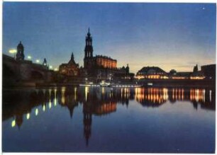 Dresden. Abendstimmung - Elbbrücke