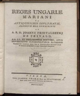 Reges Ungariæ Mariani