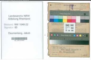Entnazifizierung Jakob Daumenlang , geb. 01.05.1885 (Werkmeister)