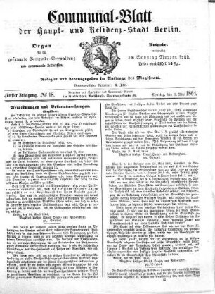 1864,18: No. 18, 1. Mai 1864
