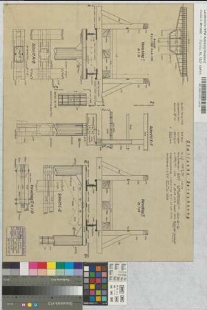 Ausbau der Rur zwischen Birkesdorf und Selhausen/Kr. Düren [Atlas aus ca. 30 Blatt Lageplänen Querprofilen, techn. Zeichnungen für die Wehre] div. Größen div. Maßstäbe