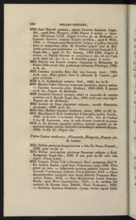 180-245, Poètes Latins modernes, Allemands, Hongrois, Danois etc. de nation - Èpistolaires Italiens, Francais etc.