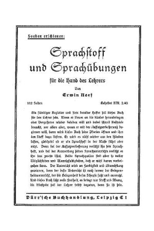 Soeben erschienen : Dür?sche Buchhandlung ; Beilage