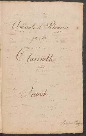 Andante et Polonaise; cl, orch; B-Dur