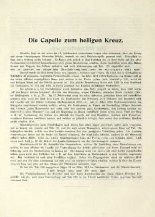 Die Capelle zum heiligen Kreuz