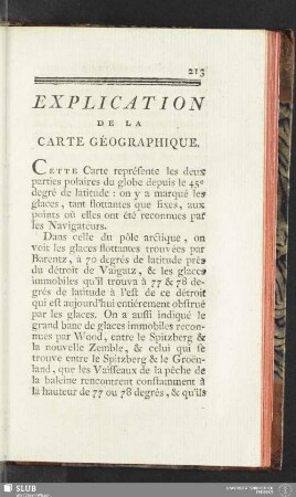 Explication de la carte géographique