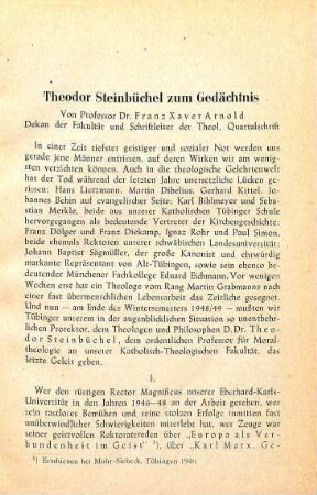 1-12 Theodor Steinbüchel zum Gedächtnis