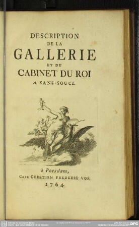 Description De La Gallerie Et Du Cabinet Du Roi A Sans-Souci