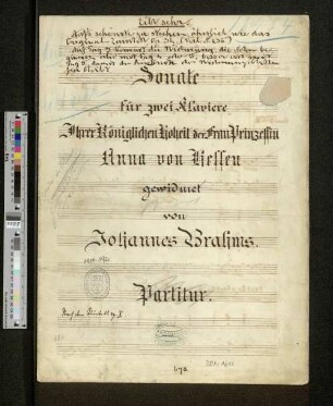 Sonate für zwei Klaviere