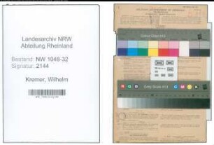 Entnazifizierung Wilhelm Kremer , geb. 22.01.1894 (Angestellter)