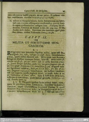 Caput IX. De Militia Et Fortitudine Hungarorum
