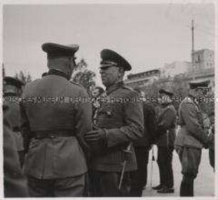 Wehrmachtssoldaten, Siegesparade in Athen, Der bulgarische Oberkommandierende Bogdan Filow als Gast
