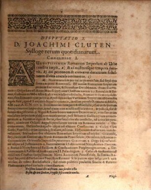 Nucleus discursuum seu disputationum hactenus in iure publico editarum : in quo de statu Sacri romani Imperii summa summi imperatoris maiestate origine ac electione regis Romanorum, Imperii vicariorum, electorum ... disseritur