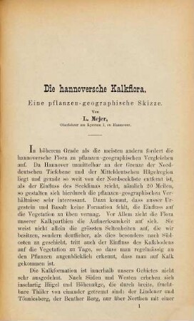 Jahresbericht der Geographischen Gesellschaft zu Hannover, 1. 1879