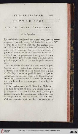 (Lettre CCCI - CCCX)