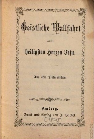 Geistliche Wallfahrt zum heiligsten Herzen Jesu