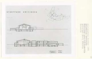 Stadthalle, Göttingen-Oststadt (Diplomarbeit bei Peter Poelzig): Schnitte 1:200