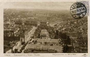 Leipzig - Augustusplatz - Neues Theater: Fliegeraufnahme aus 200 m Höhe