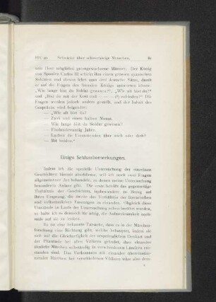 Einige Schlussbemerkungen.