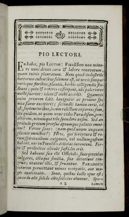 Pio Lectori.