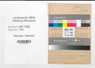 Entnazifizierung Heinrich Herwers , geb. 14.06.1904 (Rechtsanwalt)
