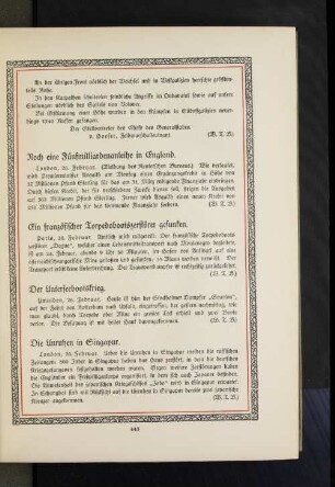 Ein französischer Torpedobootszerstörer gesunken.