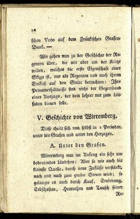 V. Geschichte von Wirtemberg.