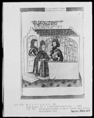 Schachzabelbuch des Konrad von Ammenhausen — Die Apotheker, Folio 261recto