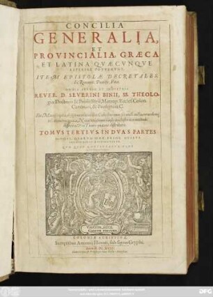 3,1,[1]: In Duas Partes Divisus, Quarum Haec Prior Duabus Sectionibus Distinguitur. Quo Quid Contineatur, Vide Lector Pagina sequenti
