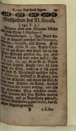 Geschichten des XI. Seculi