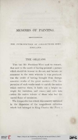 The introduction of collections into England - The Orleans