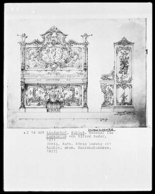 Schloss, Entwurf eines Harmoniums
