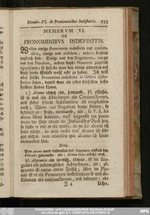 Membrum VI. De Pronominibus Indefinitis.